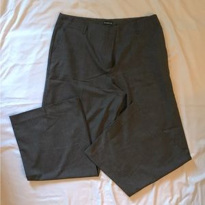 Women's "George" Dark Gray Dress Casual Flared Zip Pants; Size 16